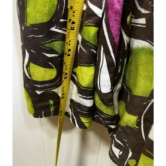 LANE BRYANT Linen Blend Midi Dress Size 16 Sleeveless Adjustable Straps Smocked - Picture 5 of 12